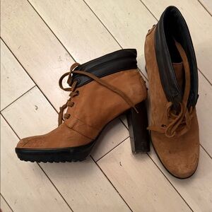 TOD’S suede heeled booties